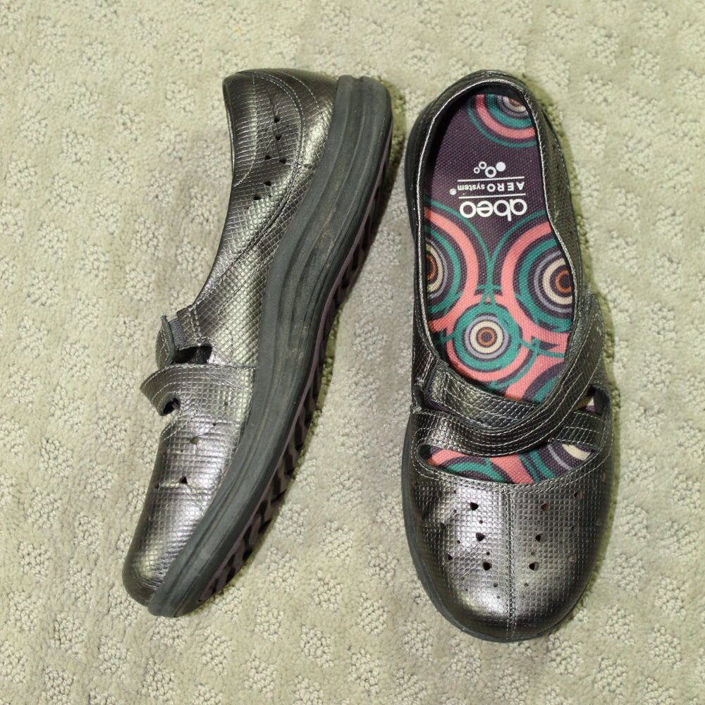 Abeo Ciji Women's 7.5 Pewter Mary Jane Shoes